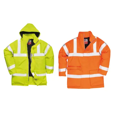 Wodoodporna kurtka robocza ostrzegawcza trudnopalna i antystatyczna marki Portwest S778